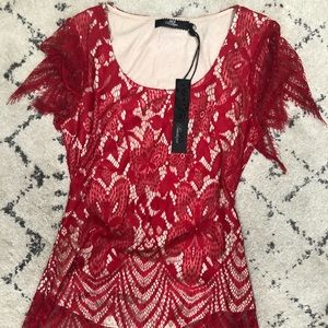 Buckle Red Lace Shirt